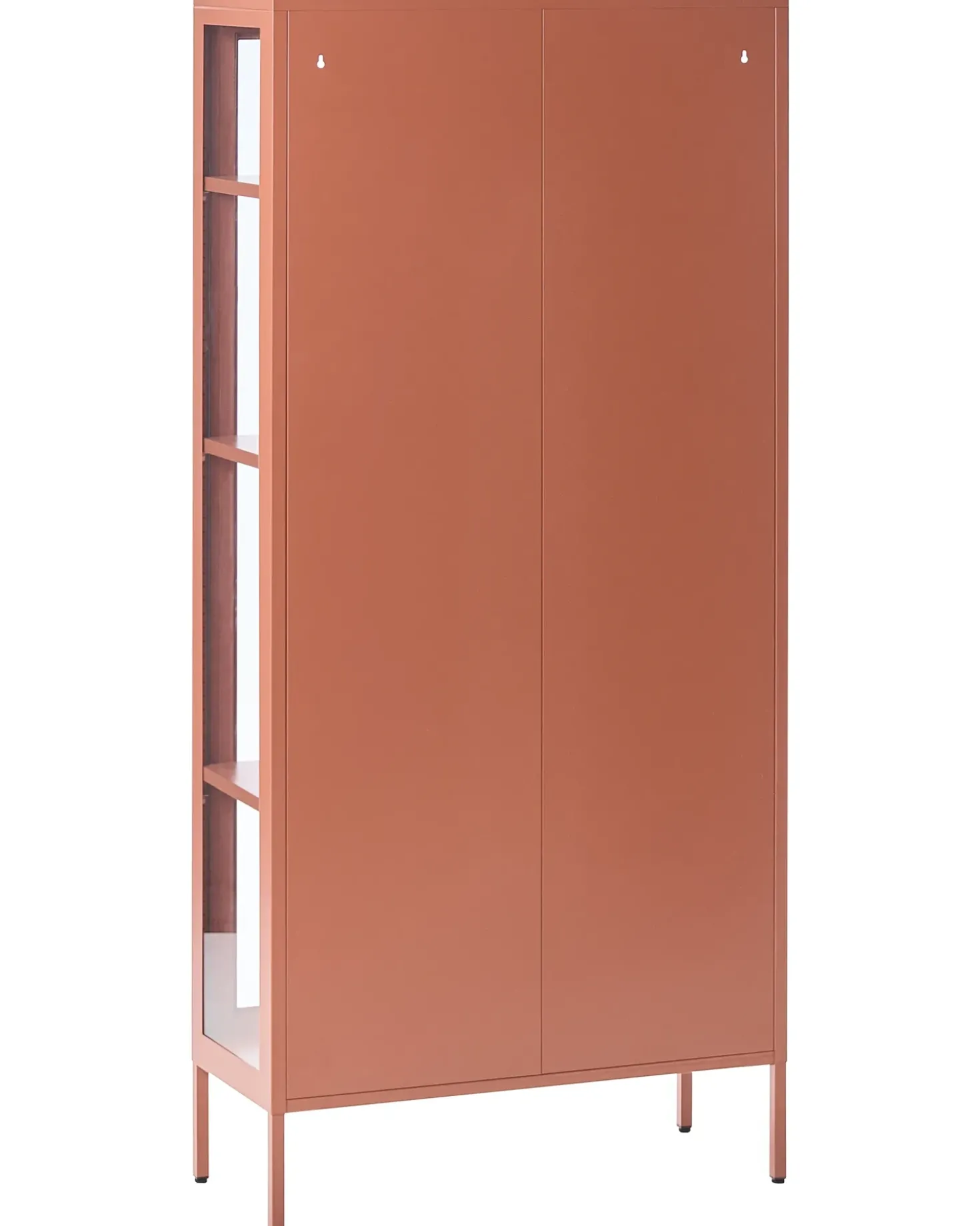Vetrina con illuminazione a LED HARTY Metallo 80 cm Marrone dorato