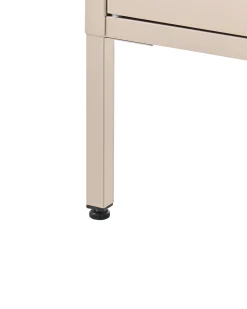 Vetrina con illuminazione a LED HARTY Metallo 80 cm Beige chiaro