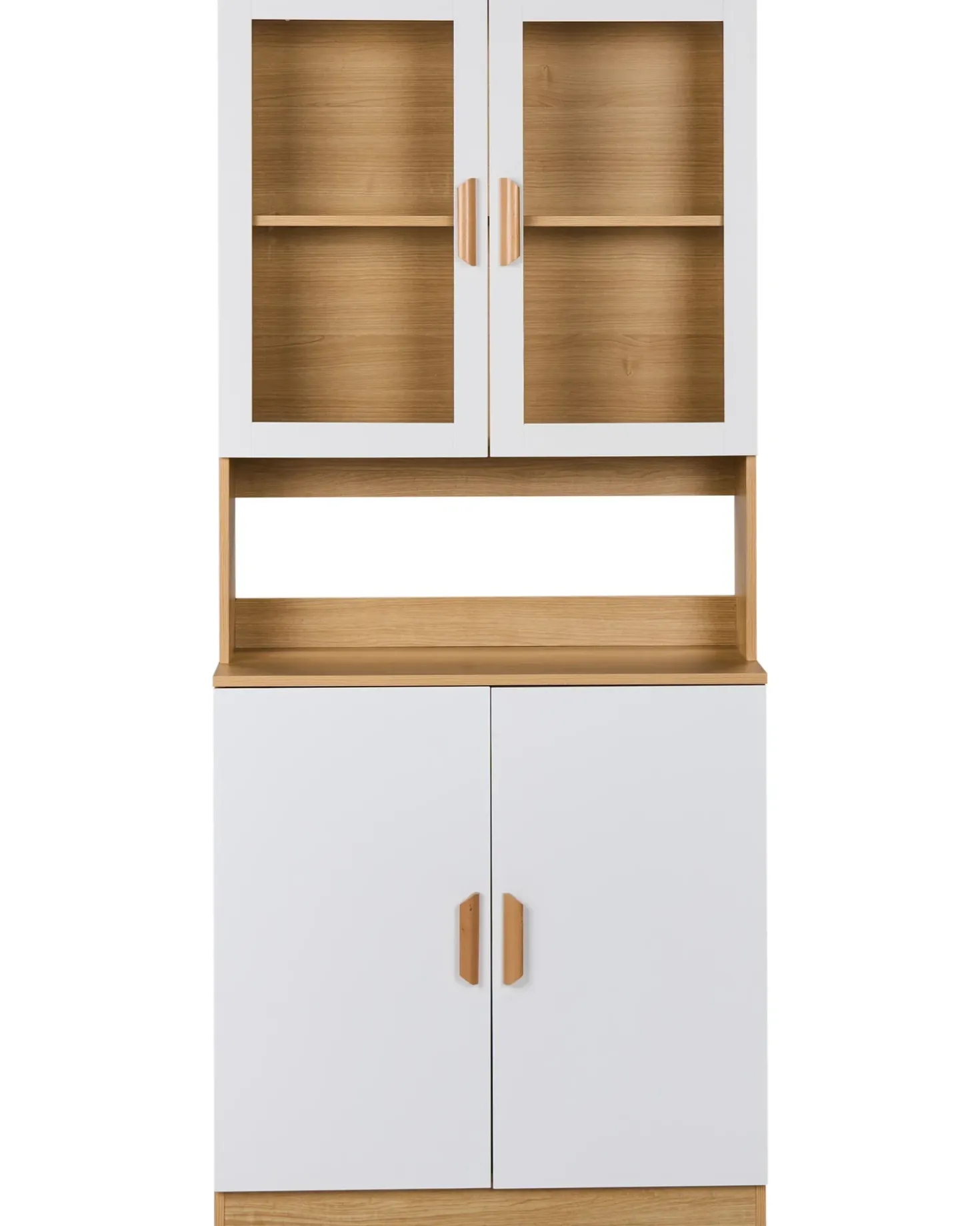 Vetrina in vetro CYGNET 80 cm Bianco