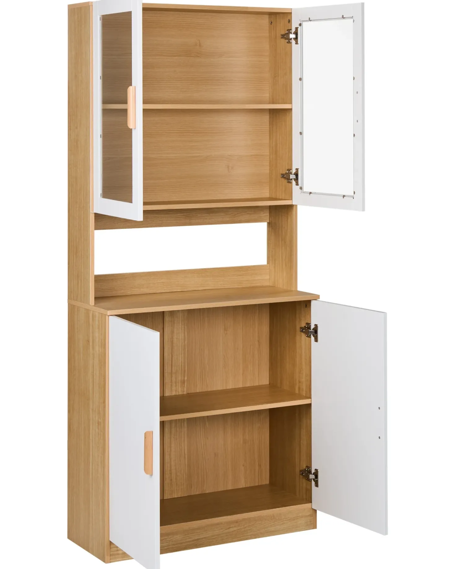 Vetrina in vetro CYGNET 80 cm Bianco