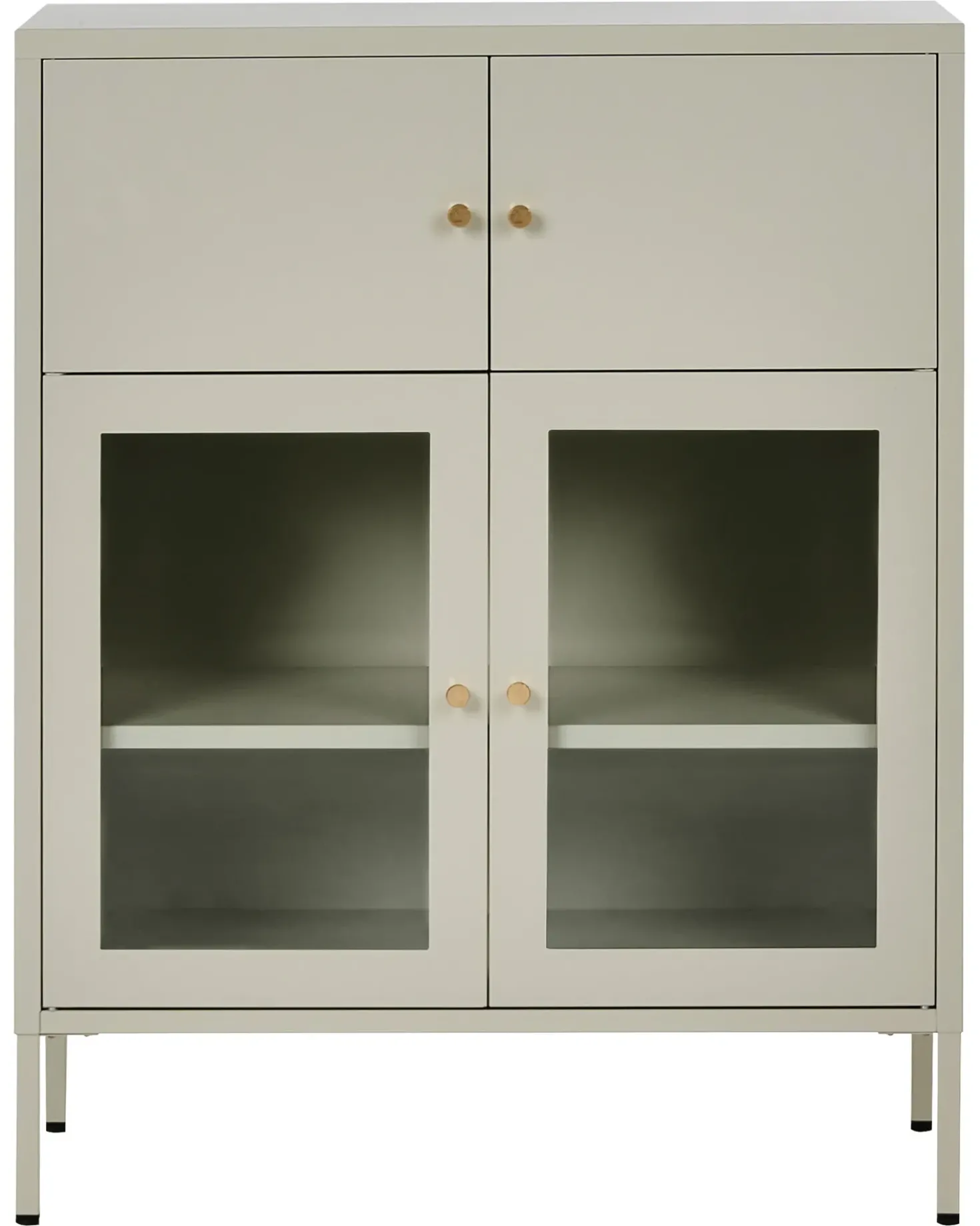 Vetrina in vetro ESHOLT Metallo 80 cm Beige chiaro