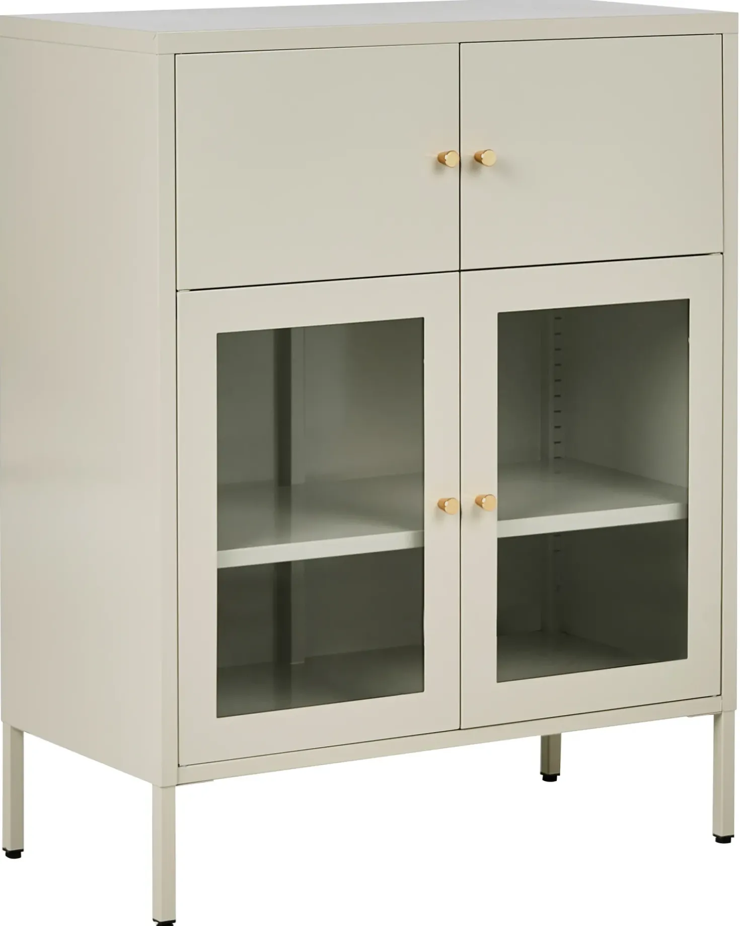 Vetrina in vetro ESHOLT Metallo 80 cm Beige chiaro