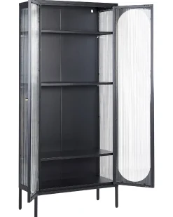 Vetrina in vetro FOXTON Metallo 80 cm Nero