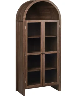 Vetrina in vetro GLENWOOD 79 cm Marrone scuro