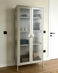 Vetrina in vetro GLEORA Metallo Beige chiaro