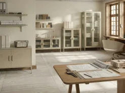 Vetrina in vetro GLEORA Metallo Beige chiaro