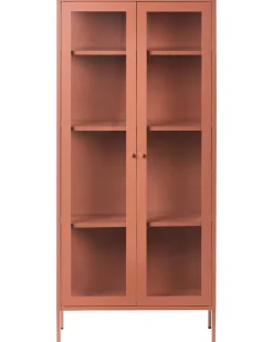 Vetrina in vetro HARTY Metallo 80 cm Marrone dorato