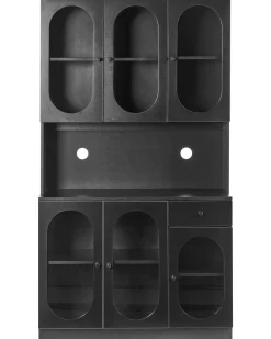 Vetrina in vetro LANGFORD 100 cm Nero