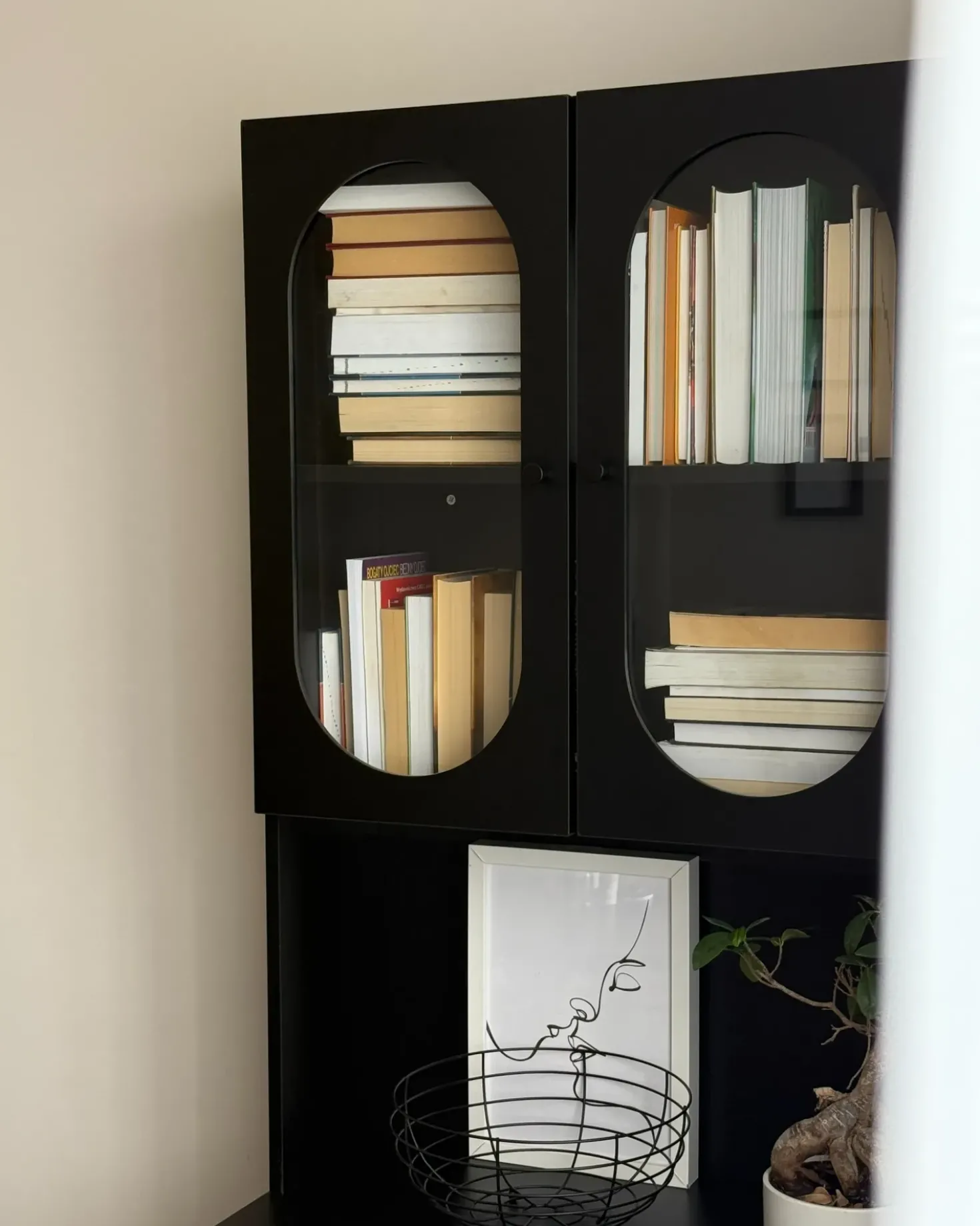 Vetrina in vetro LANGFORD 100 cm Nero