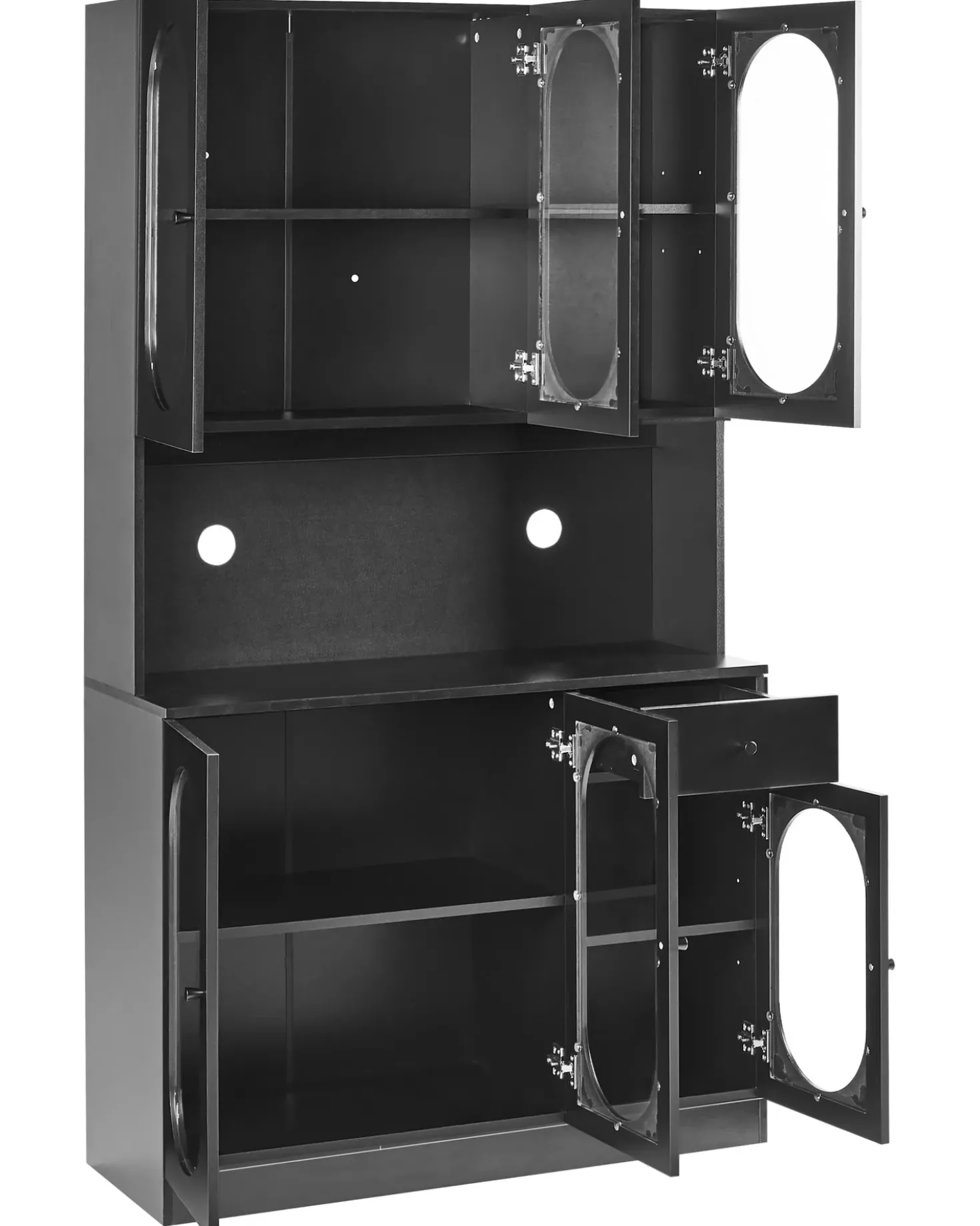 Vetrina in vetro LANGFORD 100 cm Nero