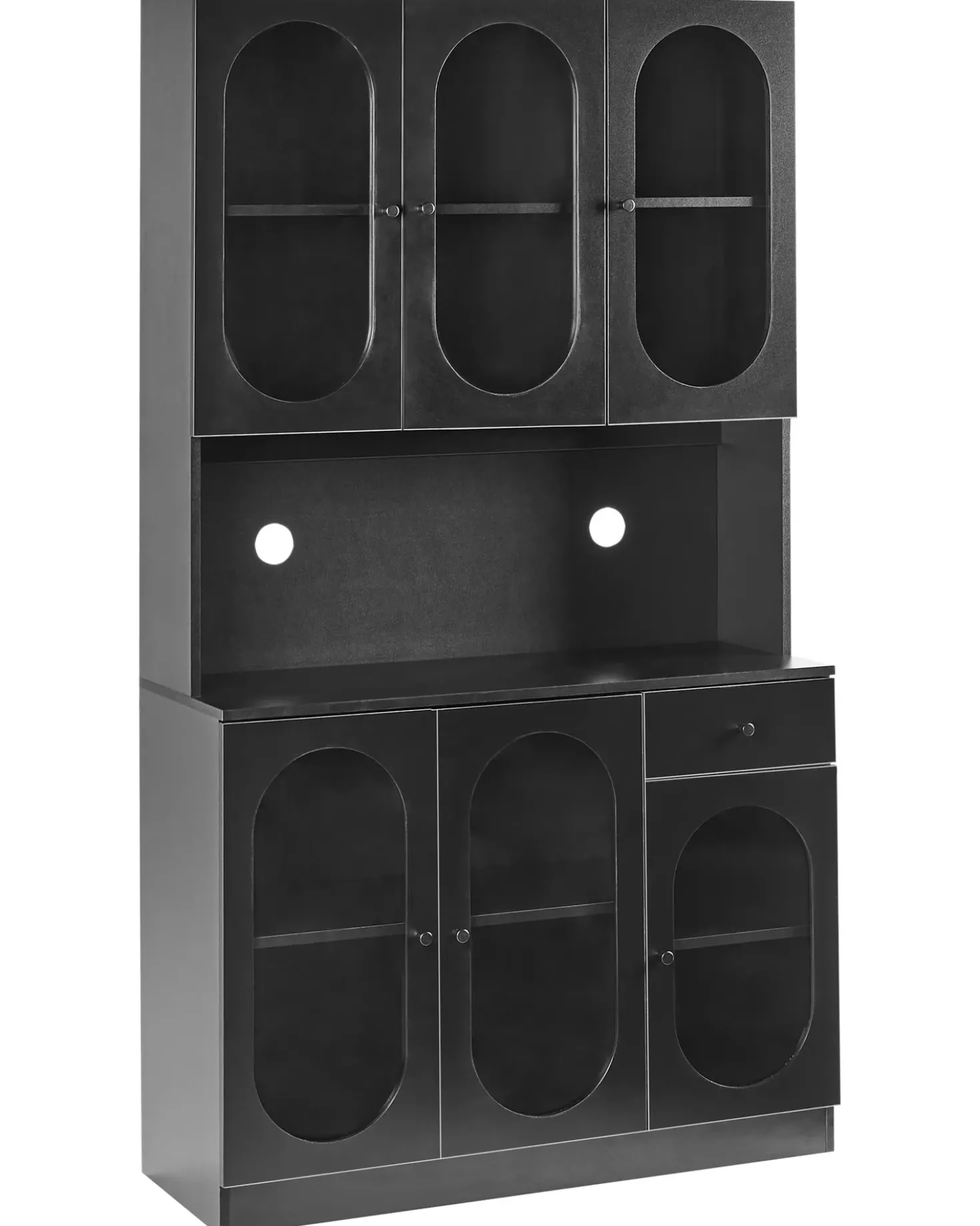 Vetrina in vetro LANGFORD 100 cm Nero