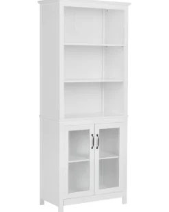 Vetrina in vetro LUSBY 75 cm Bianco