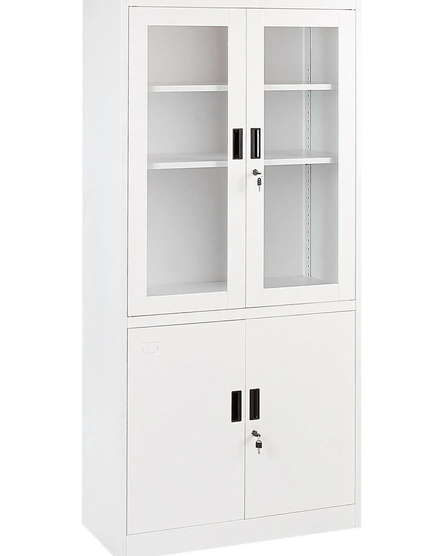 Vetrina in vetro MALACHITE Metallo 90 cm Bianco