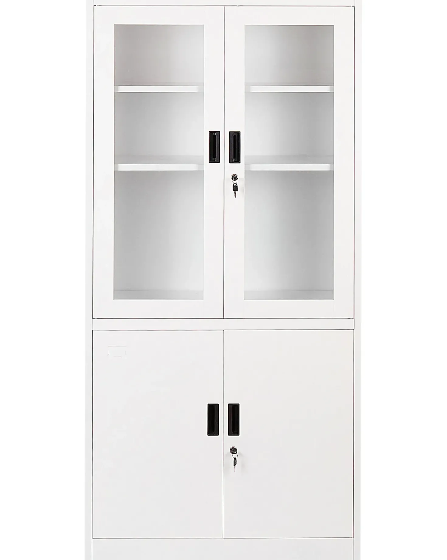 Vetrina in vetro MALACHITE Metallo 90 cm Bianco