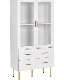 Vetrina in vetro MILORA 80 cm Bianco