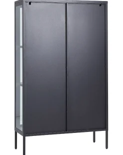 Vetrina in vetro NASH Metallo 90 cm Nero