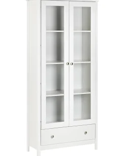 Vetrina in vetro NORNALUP 80 cm Bianco