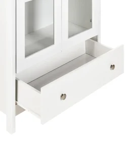Vetrina in vetro NORNALUP 80 cm Bianco