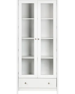 Vetrina in vetro NORNALUP 80 cm Bianco