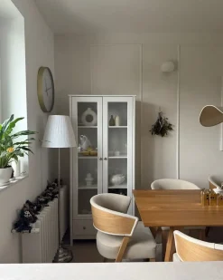 Vetrina in vetro NORNALUP 80 cm Bianco
