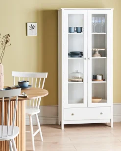 Vetrina in vetro NORNALUP 80 cm Bianco