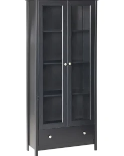Vetrina in vetro NORNALUP 80 cm Nero