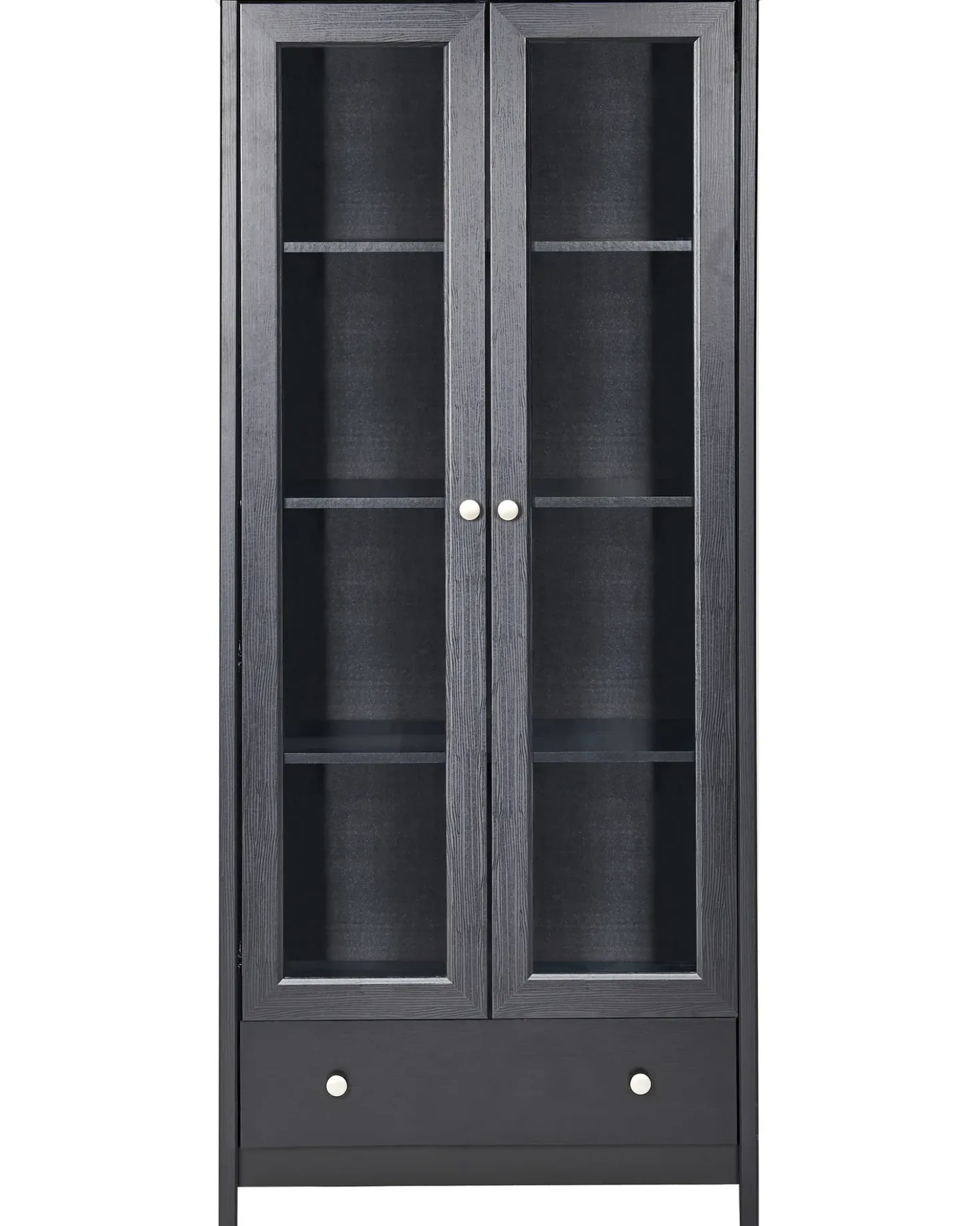 Vetrina in vetro NORNALUP 80 cm Nero