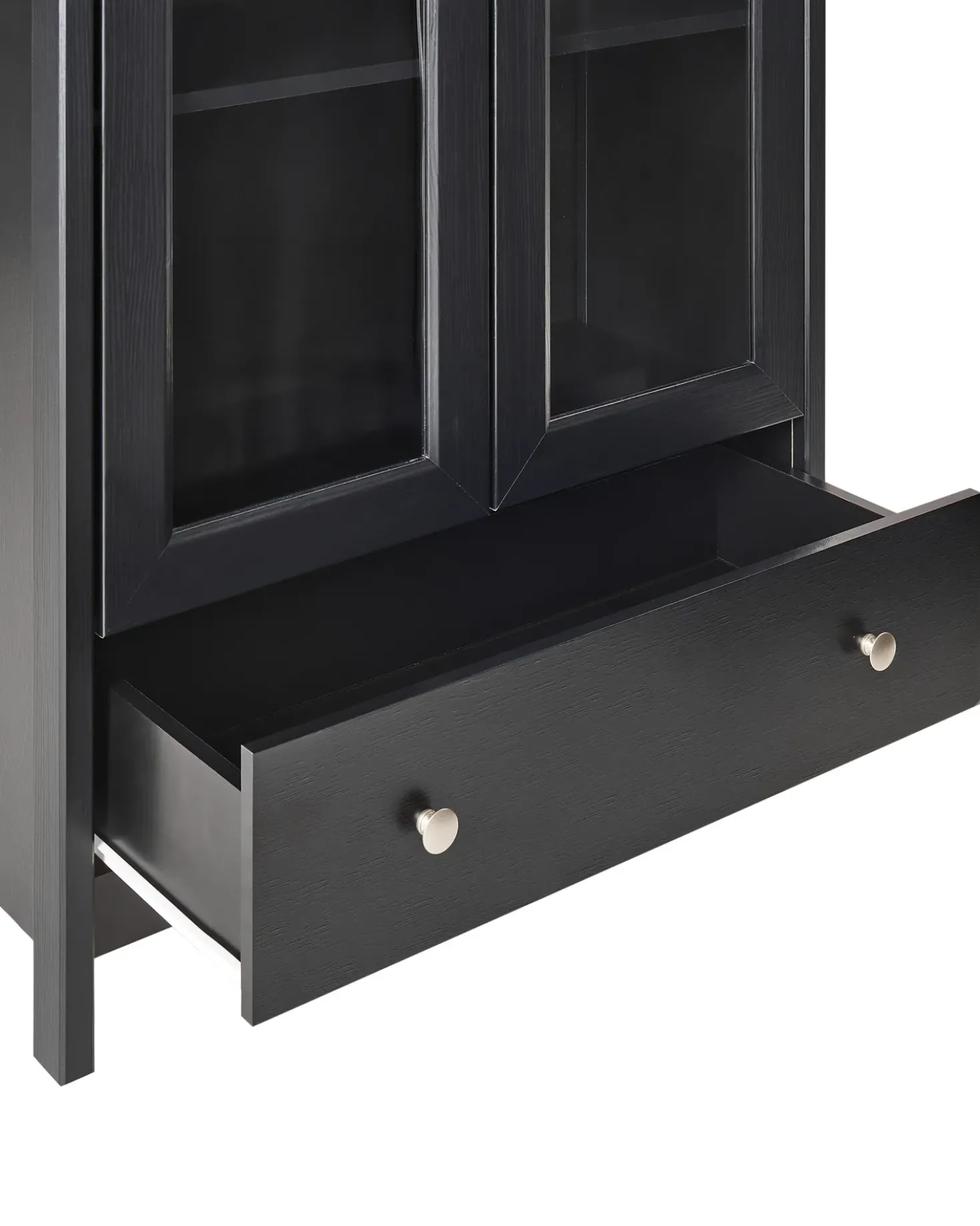 Vetrina in vetro NORNALUP 80 cm Nero
