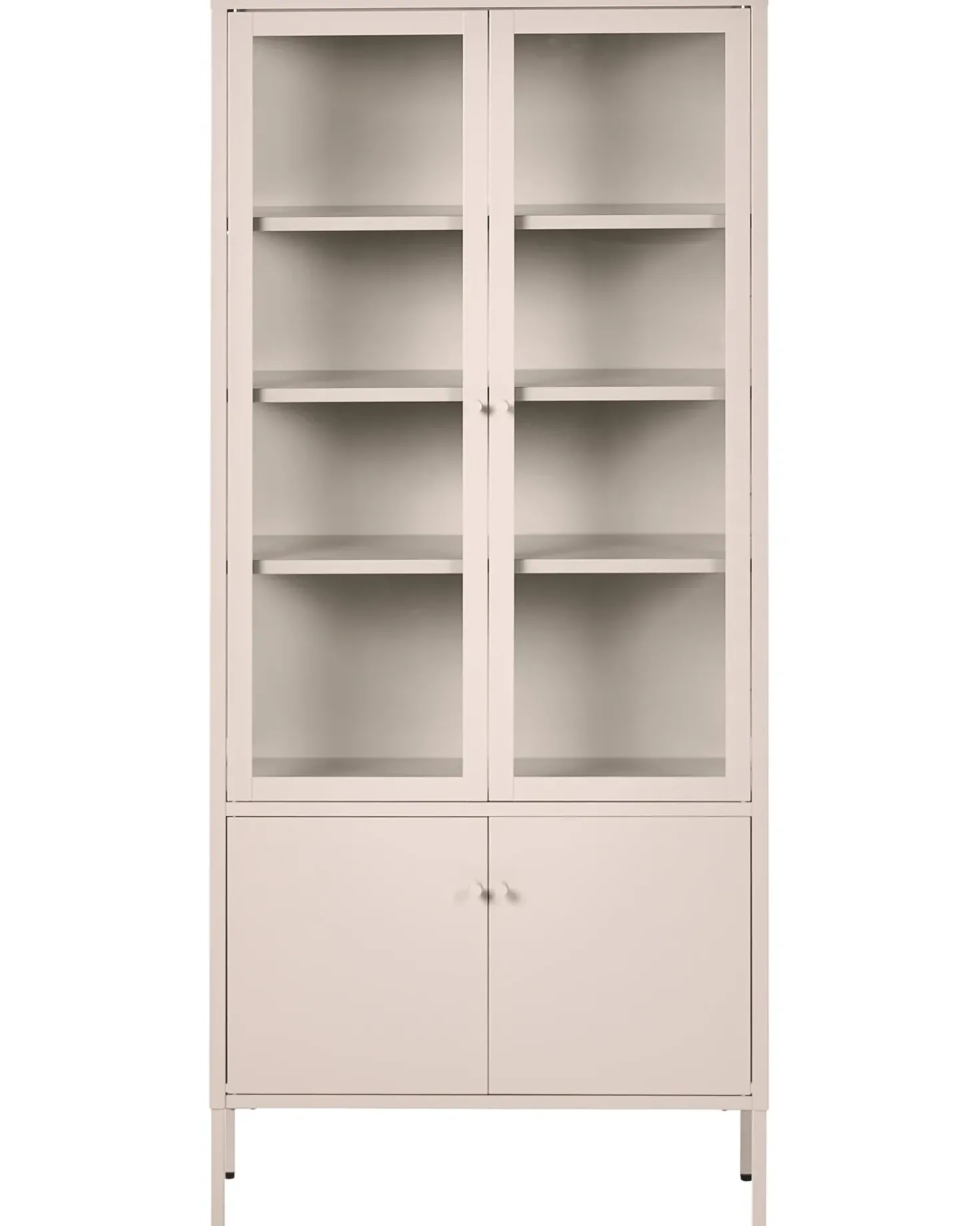 Vetrina in vetro OXTED Metallo 80 cm Beige