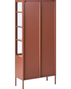 Vetrina in vetro OXTED Metallo 80 cm Marrone dorato
