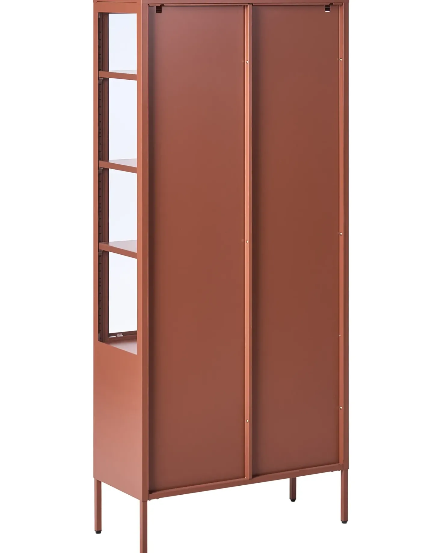 Vetrina in vetro OXTED Metallo 80 cm Marrone dorato