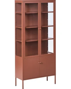 Vetrina in vetro OXTED Metallo 80 cm Marrone dorato