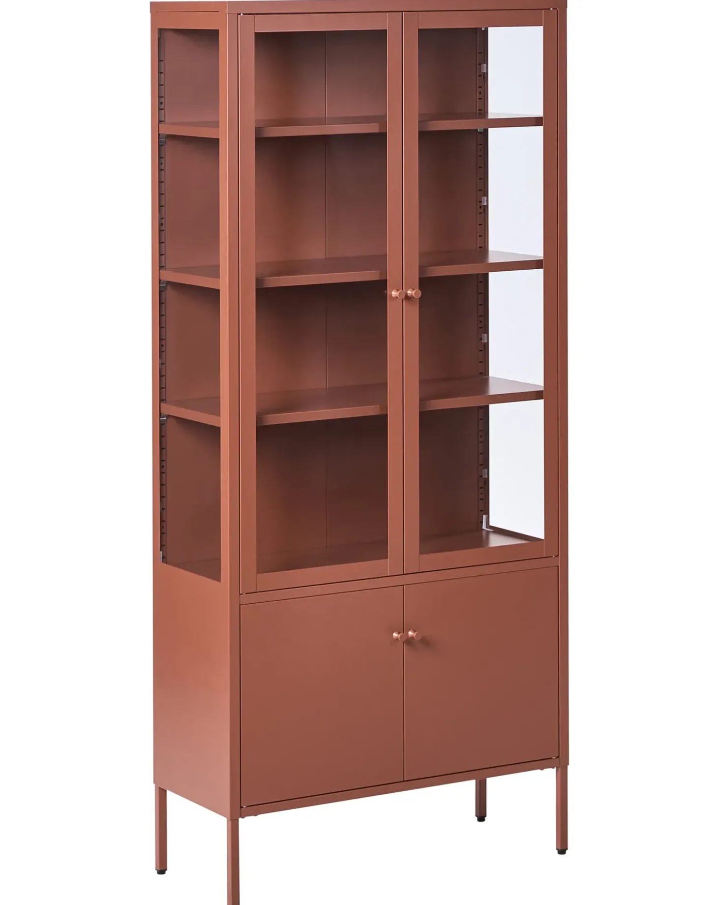 Vetrina in vetro OXTED Metallo 80 cm Marrone dorato