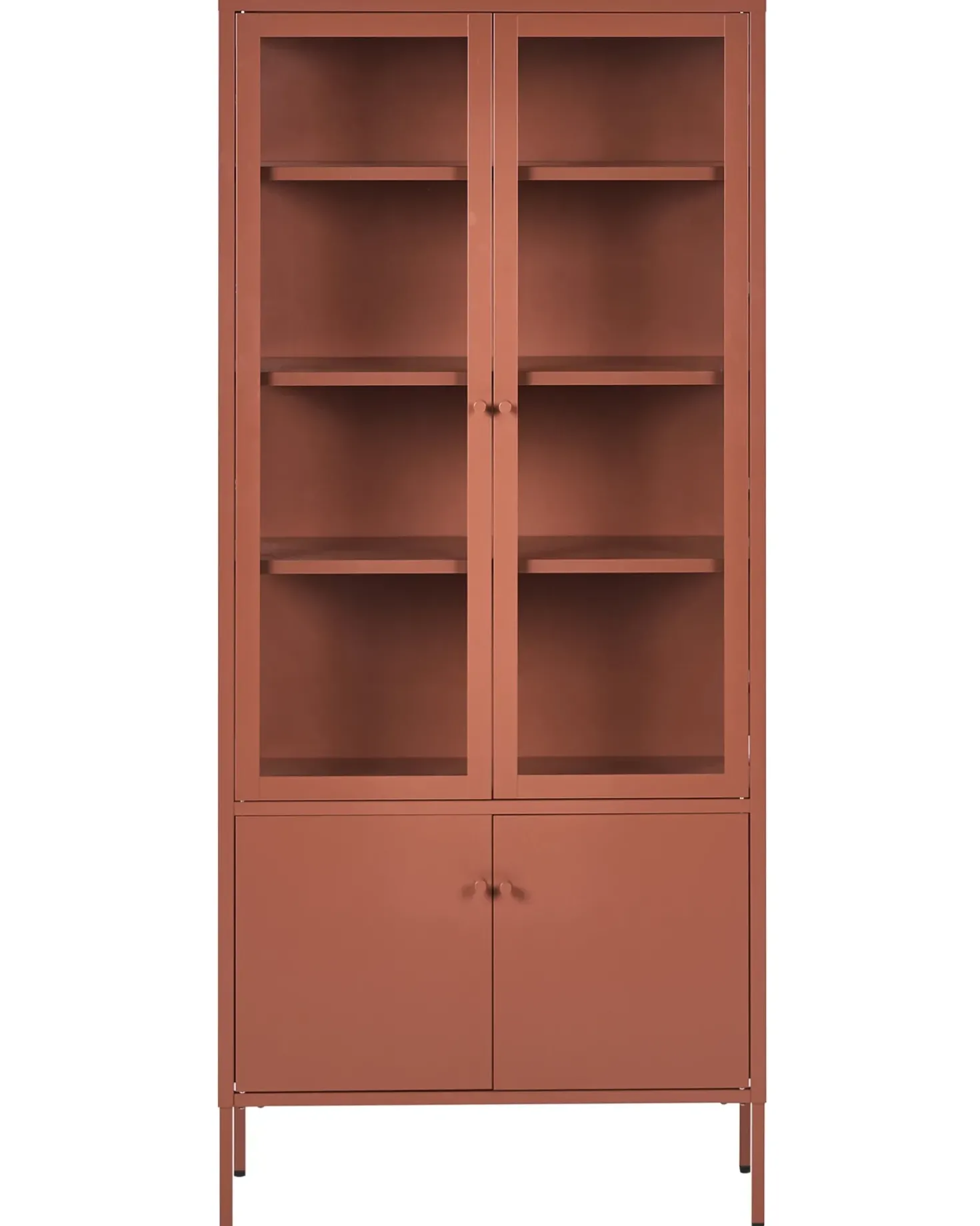 Vetrina in vetro OXTED Metallo 80 cm Marrone dorato