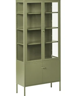 Vetrina in vetro OXTED Metallo 80 cm Verde