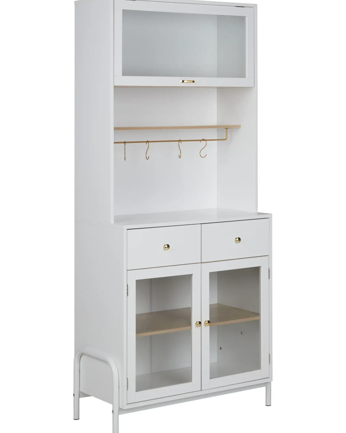 Vetrina in vetro PARLIN 82 cm Bianco