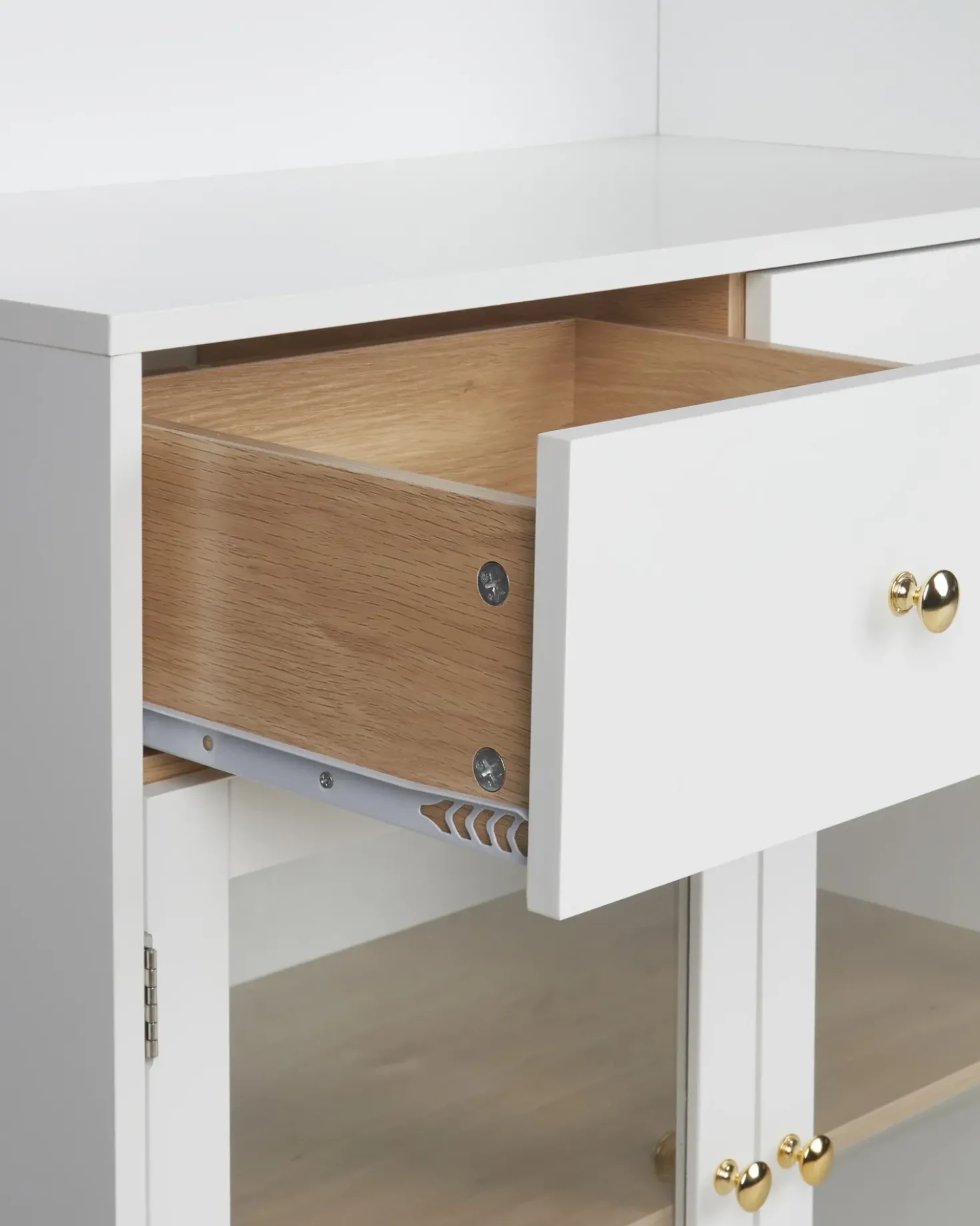 Vetrina in vetro PARLIN 82 cm Bianco