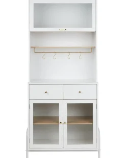 Vetrina in vetro PARLIN 82 cm Bianco