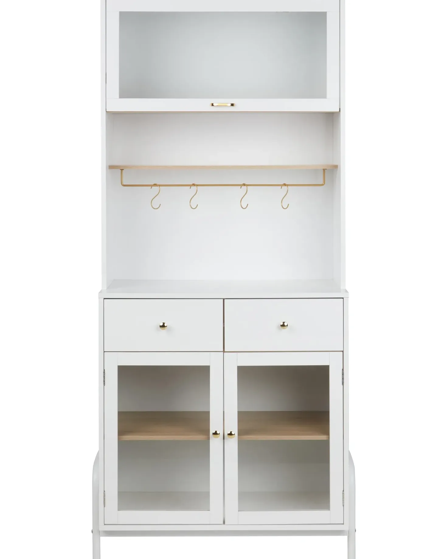Vetrina in vetro PARLIN 82 cm Bianco