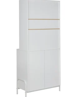Vetrina in vetro PARLIN 82 cm Bianco
