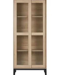 Vetrina in vetro RUMSON 80 cm Marrone chiaro