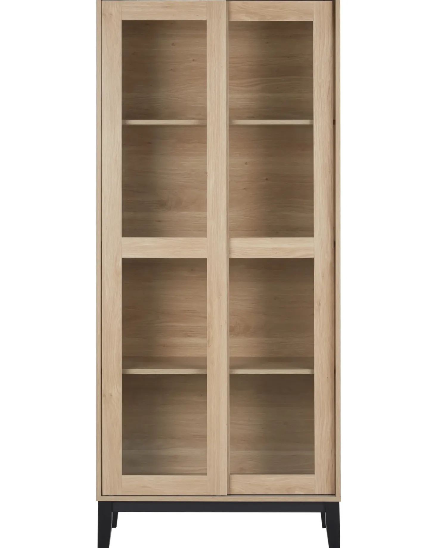 Vetrina in vetro RUMSON 80 cm Marrone chiaro