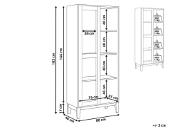 Vetrina in vetro RUMSON 80 cm Marrone chiaro