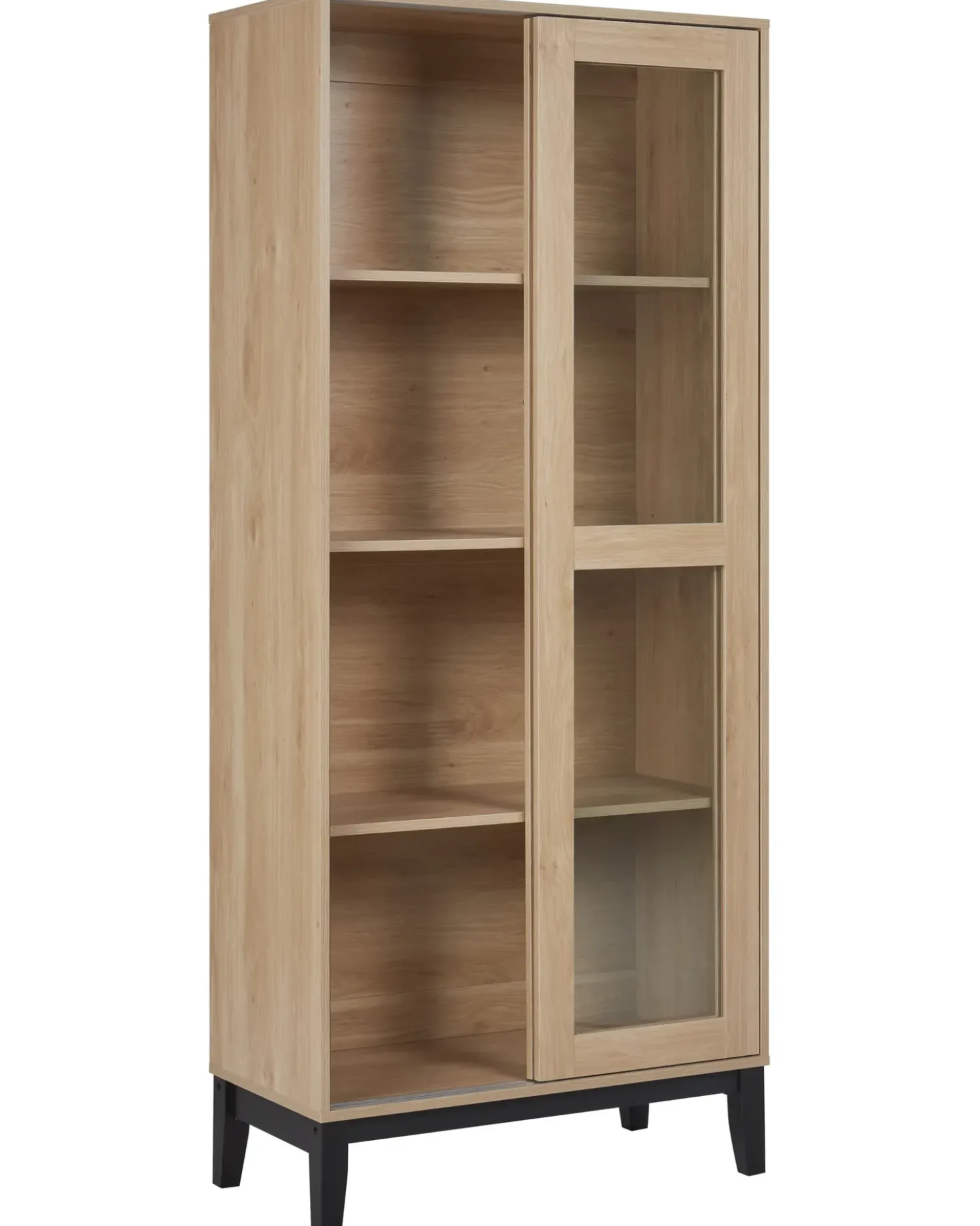 Vetrina in vetro RUMSON 80 cm Marrone chiaro