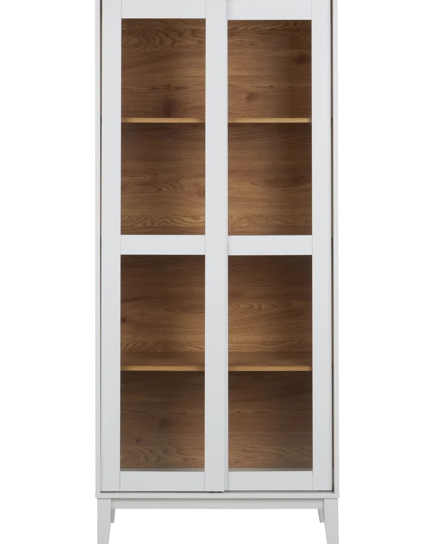 Vetrina in vetro RUMSON 80 cm Bianco