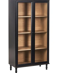 Vetrina in vetro TINGLEDALE 80 cm Nero