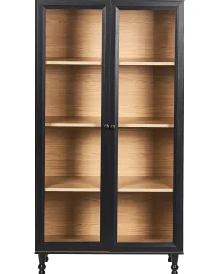 Vetrina in vetro TINGLEDALE 80 cm Nero