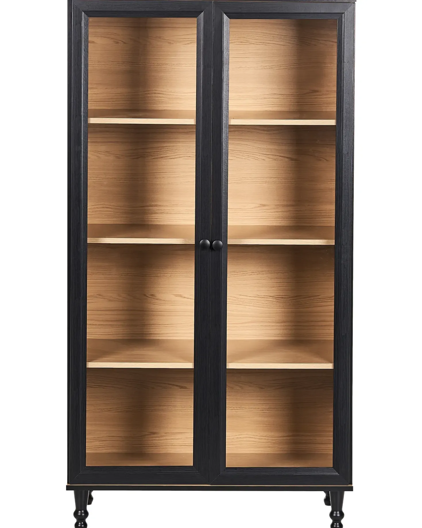Vetrina in vetro TINGLEDALE 80 cm Nero