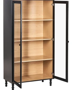 Vetrina in vetro TINGLEDALE 80 cm Nero