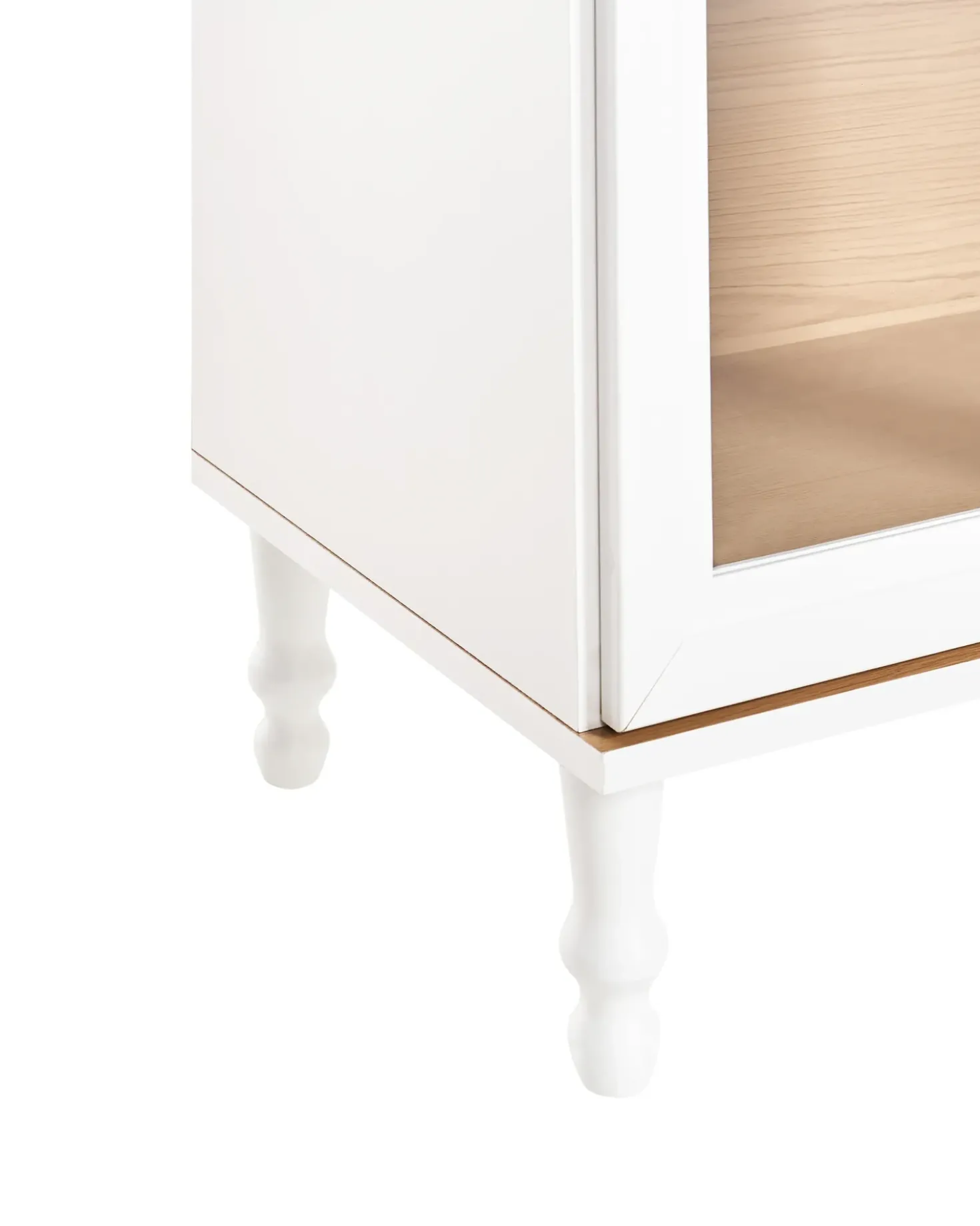 Vetrina in vetro TINGLEDALE 80 cm Bianco